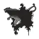 leopard running tattoo design idea