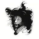 leopard running tattoo design idea