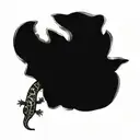 leopard gecko tattoo design idea