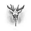 deer skull tattoo design idea