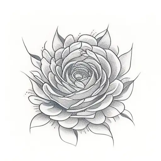 Evelyn name with crysanthemum flower tattoo design idea
