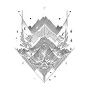 snowmobiling mountains tattoo design idea