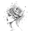 flowerhead, overthinker, gemini, female,love, fine line tattoo, artistic, arm placement tattoo design idea