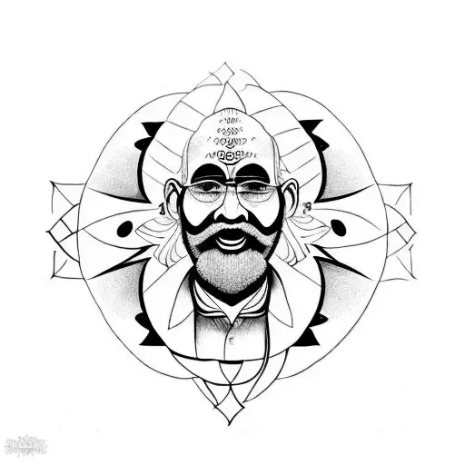 loving memory of father with sanskrit quote tattoo design idea