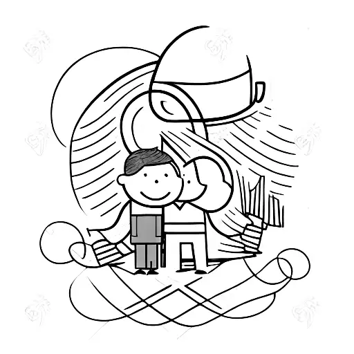 loving memory of father tattoo design idea