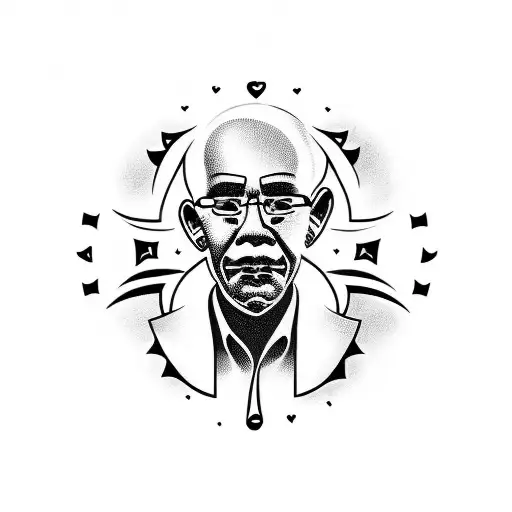 loving memory of father tattoo design idea