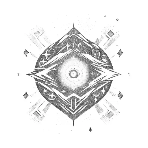 Cosmic exploration tattoo design idea