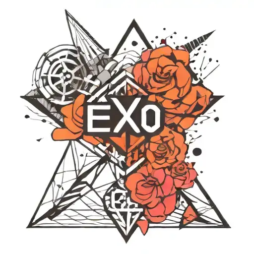 kpop EXO tattoo design idea