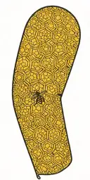 honey comb tattoo design idea