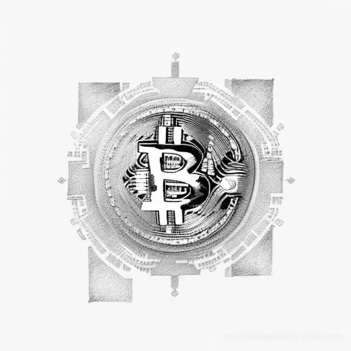 bitcoin, Blockchain  tattoo design idea