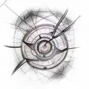 neural network, futuristic tattoo design idea