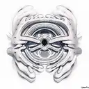 neural network, futuristic tattoo design idea
