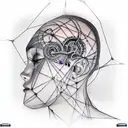 neural network, futuristic tattoo design idea
