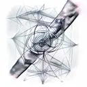 neural network, futuristic tattoo design idea