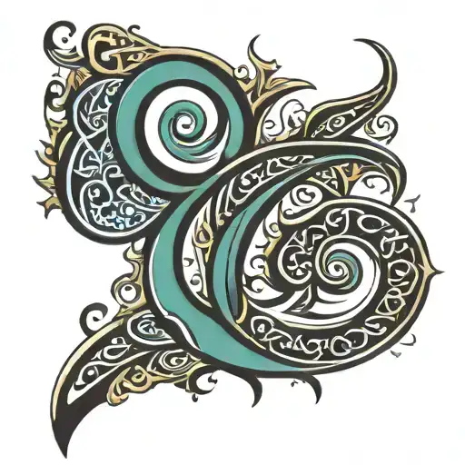 ISLAMIC CALLIGRAPHY of MUSABAQAH tattoo design idea