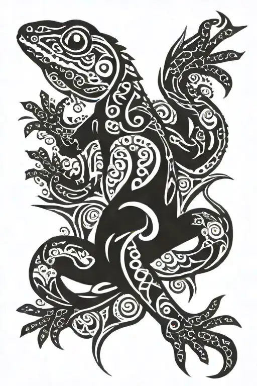 Gecko tattoo design idea