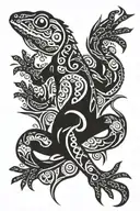 Gecko tattoo design idea