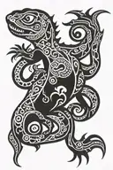 Gecko tattoo design idea