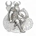 runic viking tattoo design idea