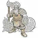 runic viking tattoo design idea