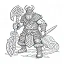 runic viking tattoo design idea