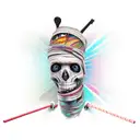 skater mummy tattoo design idea