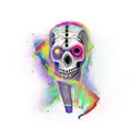 skater mummy tattoo design idea