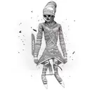 skater mummy tattoo design idea