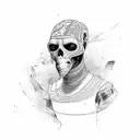 skater mummy tattoo design idea