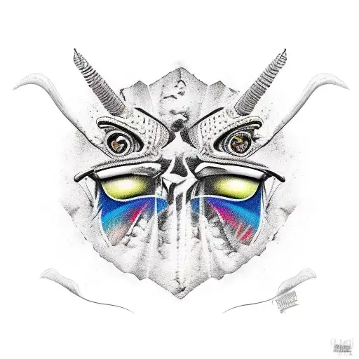 condor, mascara de diablo huma y volvan cotopaxi tattoo design idea