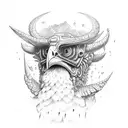 condor y mascara de diablo huma y con el cotopaxi  tattoo design idea