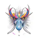 condor, mascara de diablo huma y volvan cotopaxi tattoo design idea