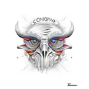 condor, mascara de diablo huma y volvan cotopaxi tattoo design idea