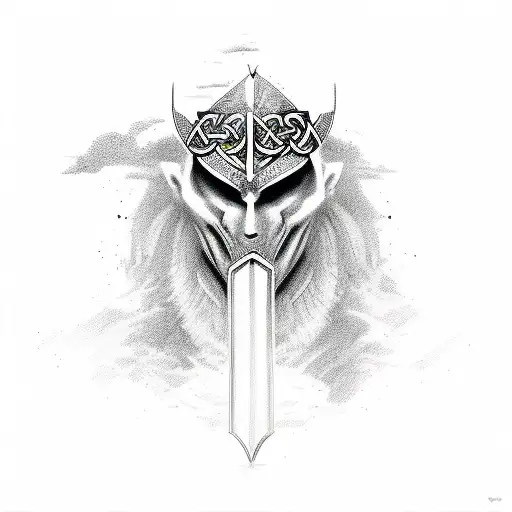 warrior irish family  tattoo design idea