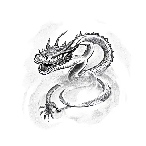 snake dragon line art by kamakazi32 on DeviantArt