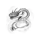 collarbone dragon snake tattoo design idea