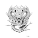 collarbone dragon snake tattoo design idea