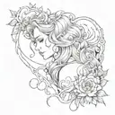 Hurted love tattoo design idea