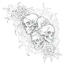 Hurted love tattoo design idea