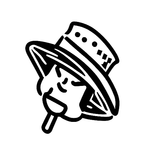 legoman with sombrero and maracas tattoo design idea