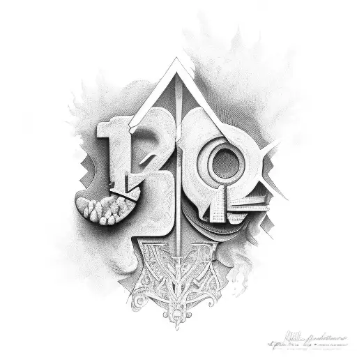 Lettering "ut alii viviant" and "Luke 10" tattoo design idea