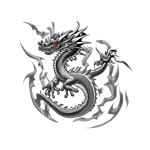dragon chino tattoo design idea