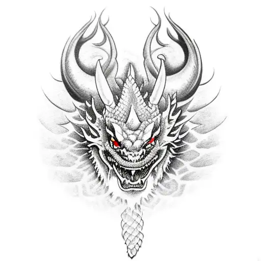 dragon chino tattoo design idea