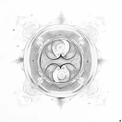 wind, yin-yang tattoo design idea