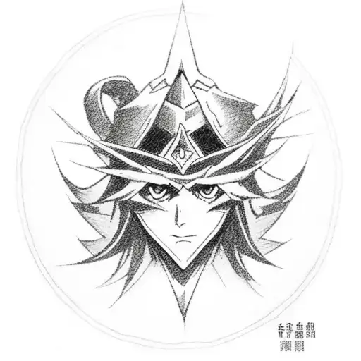 dark magician yugioh tattoo design idea