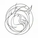 darkness transitioning into light tattoo design idea