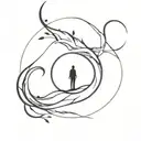 darkness transitioning into light tattoo design idea