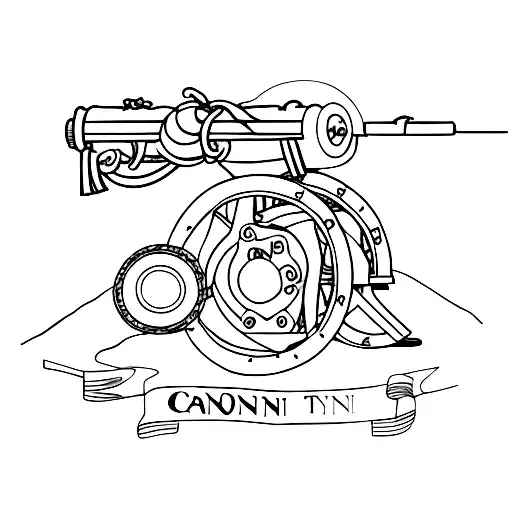 cannon  tattoo design idea