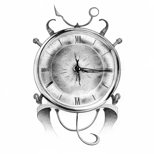 father time tattoo design idea