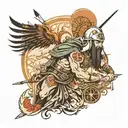 Turkish warrior Galatasaray tattoo design idea